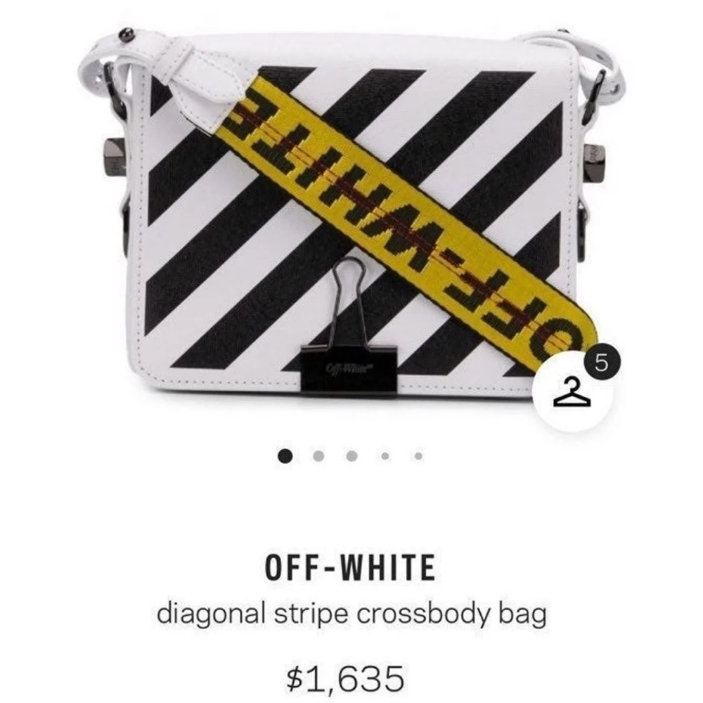 Off-White diagonal stripe crossbody bag